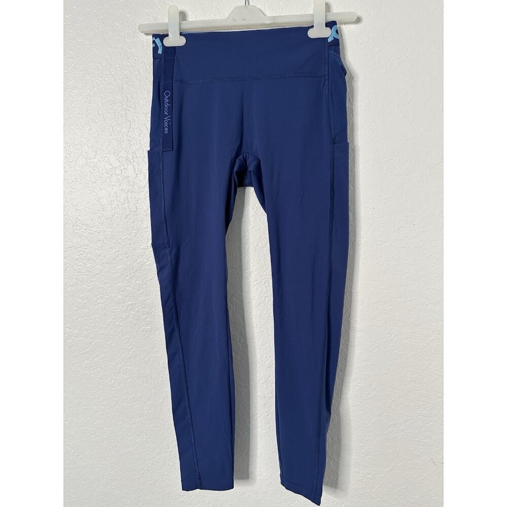 Outdoor Voices X Disney Exclusive Goofy Snacks Leggings Size Medium Blue NWOT
